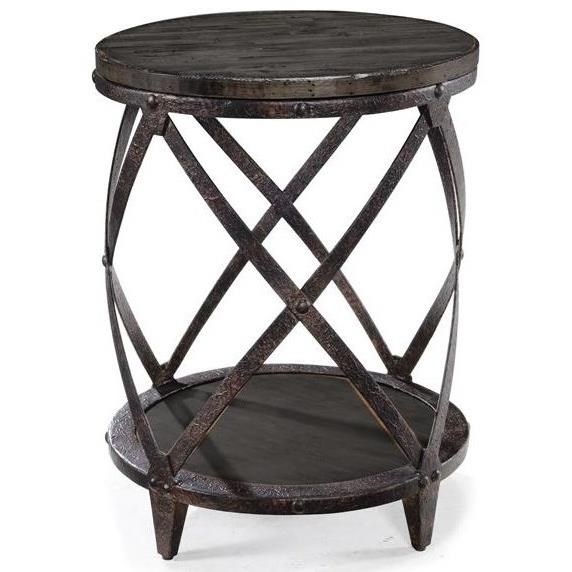 Magnussen Home Milford T4044 35 Round Accent Table With Shelf