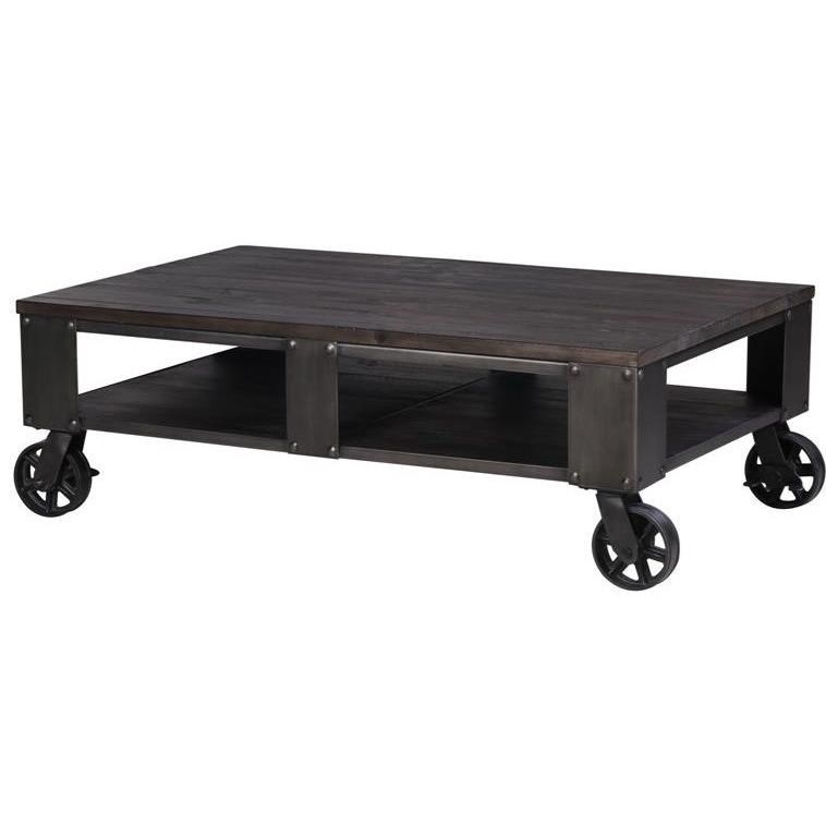 Magnussen Home Milford Rectangular Cocktail Table With Casters Wayside Furniture Cocktail Coffee Tables
