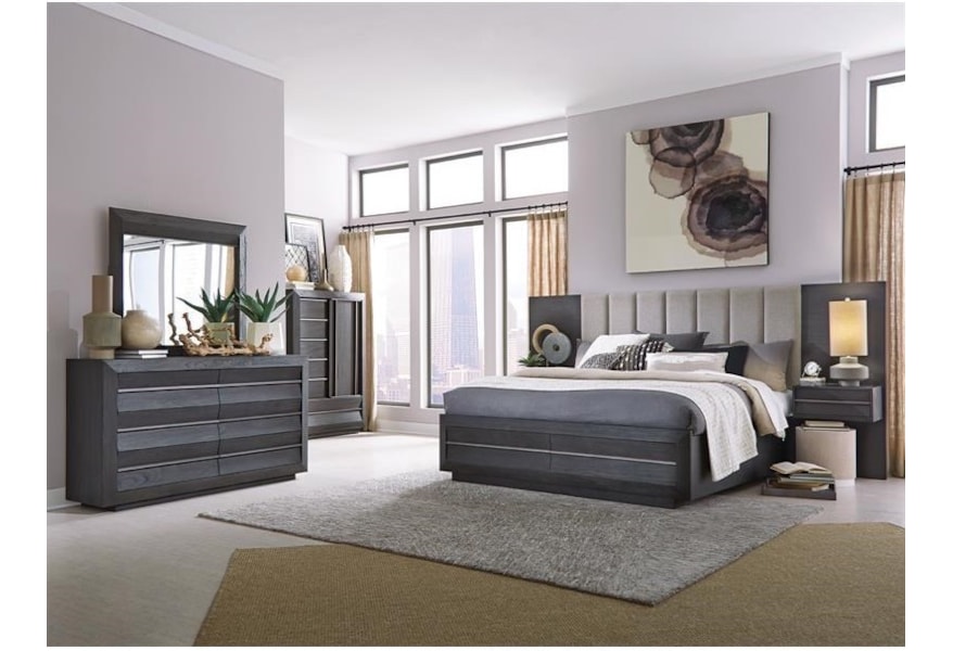 Magnussen Home Wentworth Village B4995 13 Contemporary 6 Drawer Chest With Sliding Door Upper Room Home Furnishings Door Chests