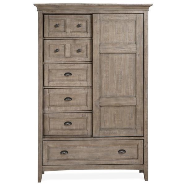Magnussen Home Paisley Door Chest With Six Drawers And Adjustable Shelves Rotmans Door Chests