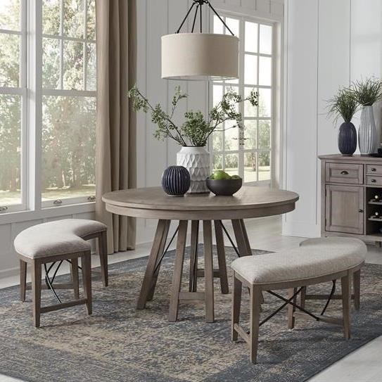 Magnussen Home Paxton Place 3 Piece Dining Set With Benches