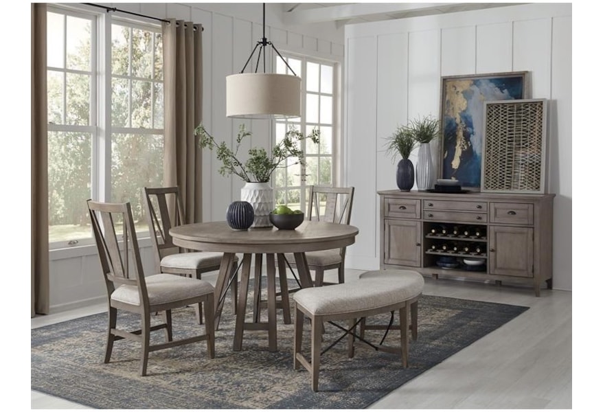 Magnussen Home Paxton Place Curved Dining Bench With Upholstered Seat Stoney Creek Furniture Dining Benches