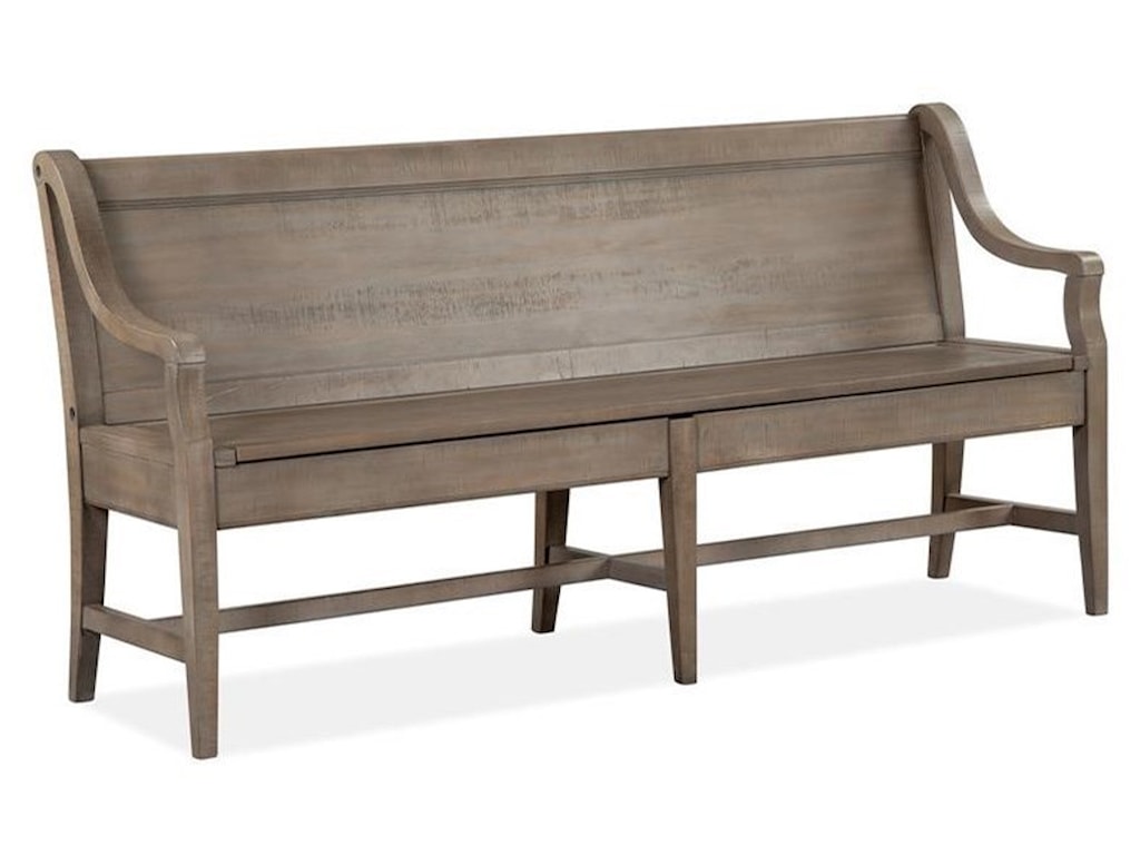 Magnussen Home Paxton Place Wood Dining Bench With Back And Hidden Paxton Place Wood Dining Bench