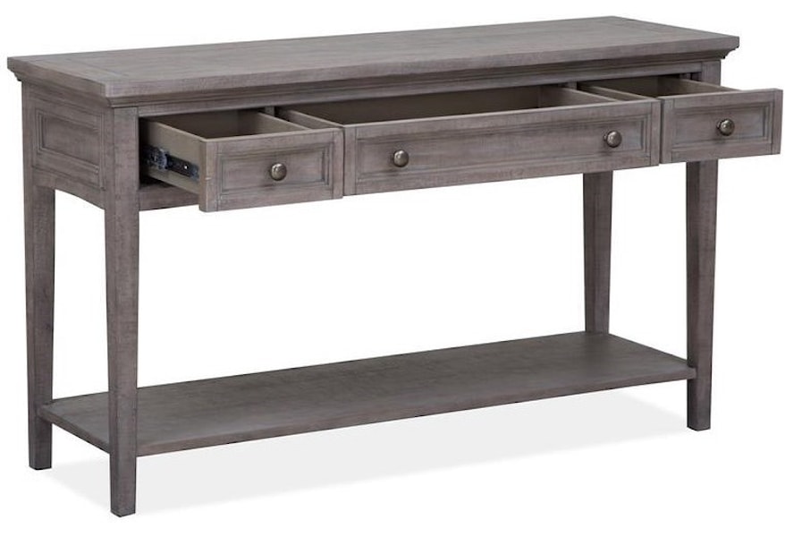 Sofa Tables Magnussen Home Paxton Place Rectangular 3-Drawer Sofa Table with Shelf |  Wayside Furniture | Sofa Tables/Consoles