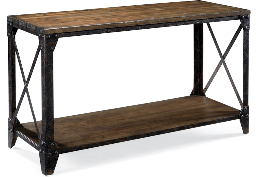 Magnussen Home Pinebrook Rectangular Sofa Table With Rustic Iron Pinebrook Rectangular Sofa Table