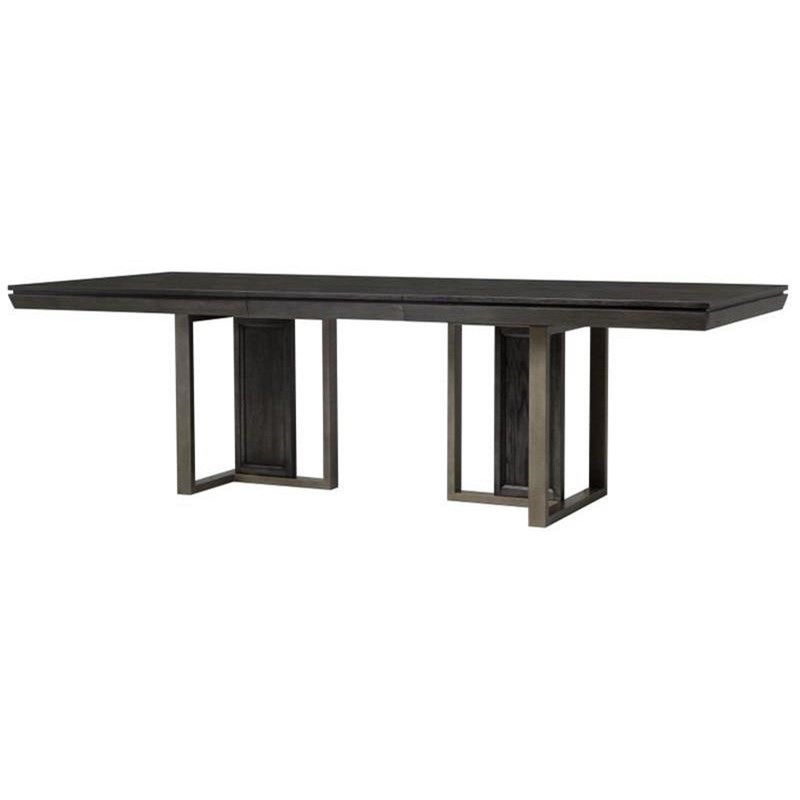 Magnussen Home Proximity Heights Modern Double Pedestal Table With