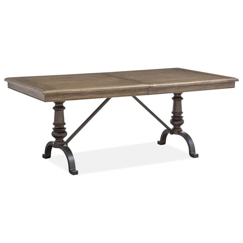 Magnussen Home Roxbury Manor Traditional Dining Table With 20 Removable Leaf And Metal Base Reeds Furniture Dining Tables