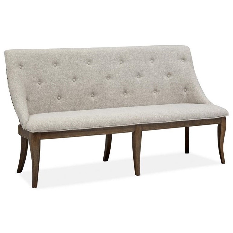 Belfort Select Withers Grove Traditional Upholstered Dining Bench With Button Tufting And Nailhead Trim Belfort Furniture Dining Benches