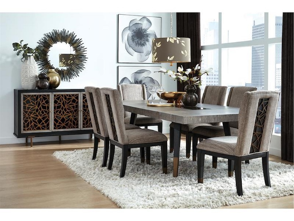 Magnussen Home Ryker D5013 20 6x66 15 8 Piece Rectangular Dining Extension Table