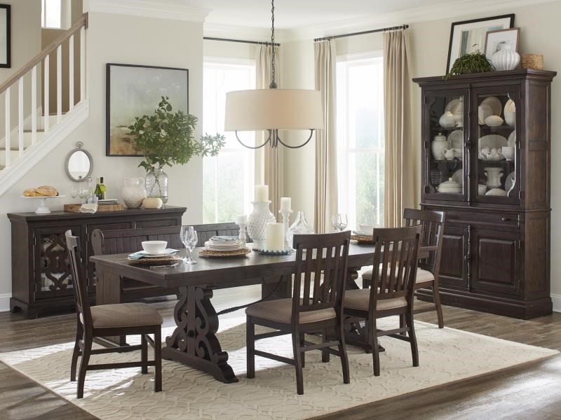 Magnussen Home St Claire Rustic Pine Mediterranean Dining Room
