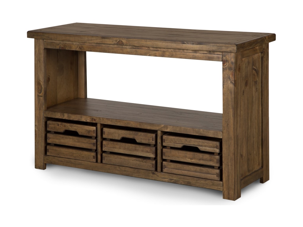 Stratton Rectangular Sofa Table With 3 Wood Storage Baskets By Magnussen Home At Ruby Gordon Stratton Rectangular Sofa Table With 3 Wood Storage Baskets By Magnussen Home At Ruby Gordon