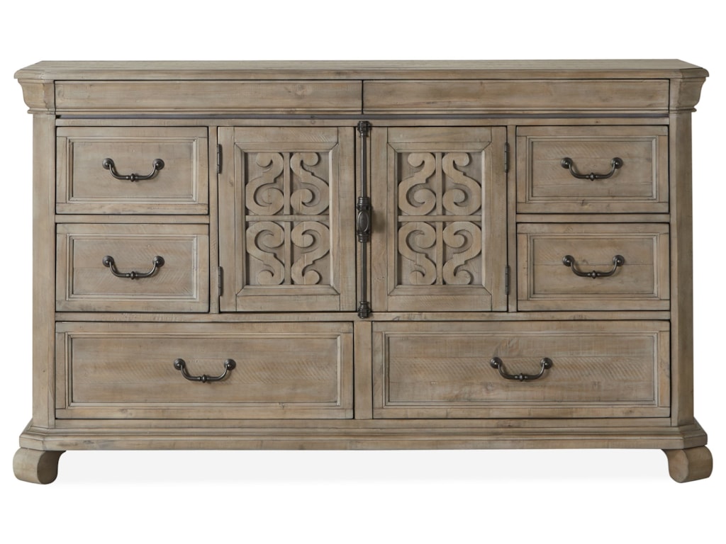 Magnussen Home Tinley Park Relaxed Vintage Eight Drawer Dresser