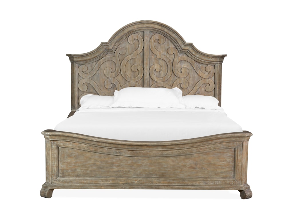 Magnussen Home Tinley Park Relaxed Vintage Queen Shaped Panel Bed Magnussen Home Tinley Parkqueen Shaped Panel Bed