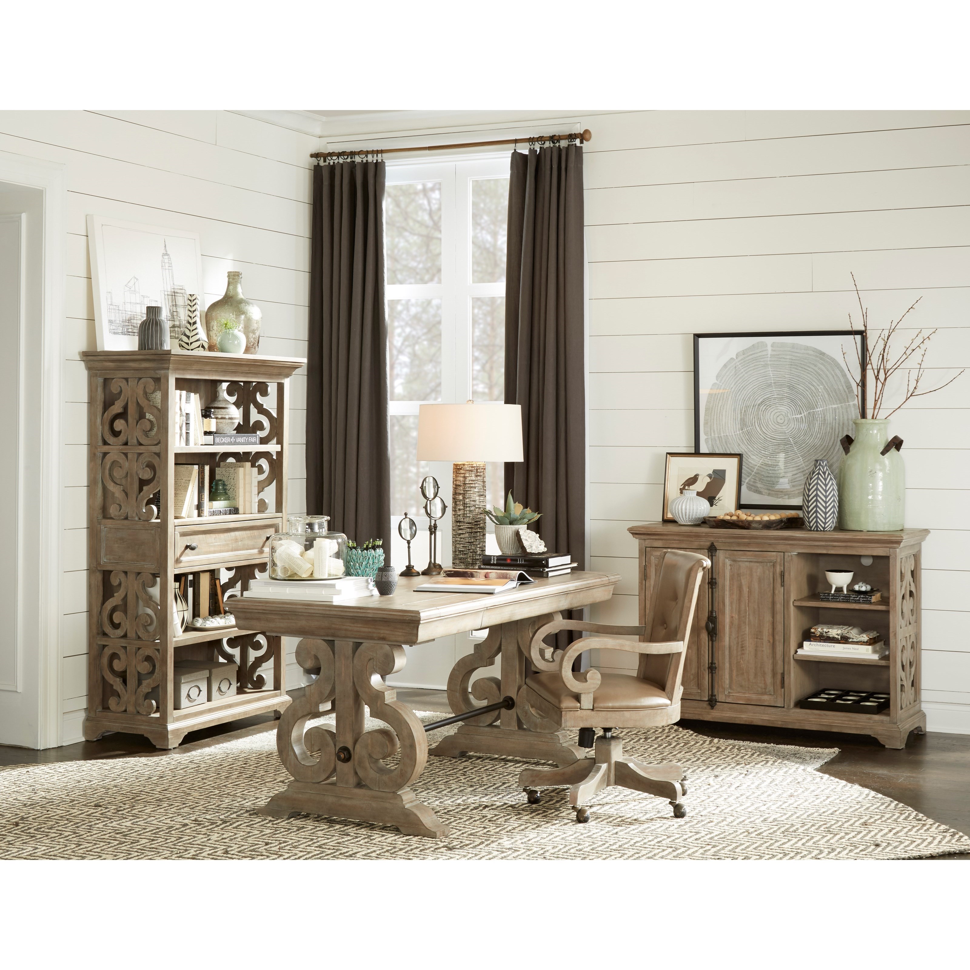 Magnussen Home Tinley Park Relaxed Vintage Printer Stand Credenza