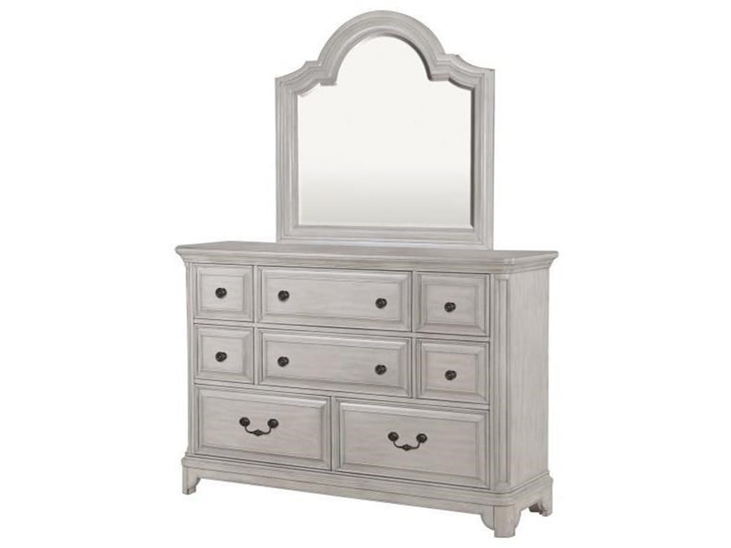 Magnussen Home Windsor Lane Traditional Dresser And Mirror Set