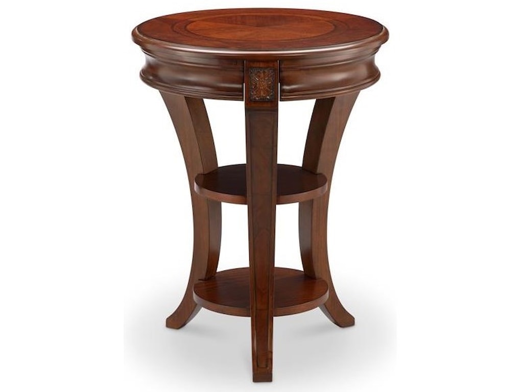 Magnussen Home Winslet T4115 35 Round Accent Table With Shelves Winslet Round Accent Table With Shelves By Magnussen Home