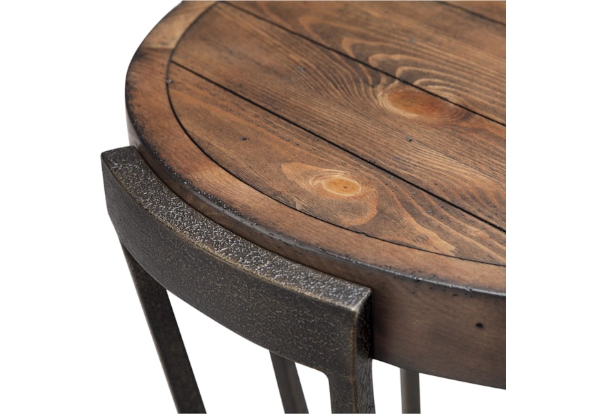 Magnussen Home Yukon Round Cocktail Table With Casters Crowley Furniture Mattress Cocktail Coffee Tables