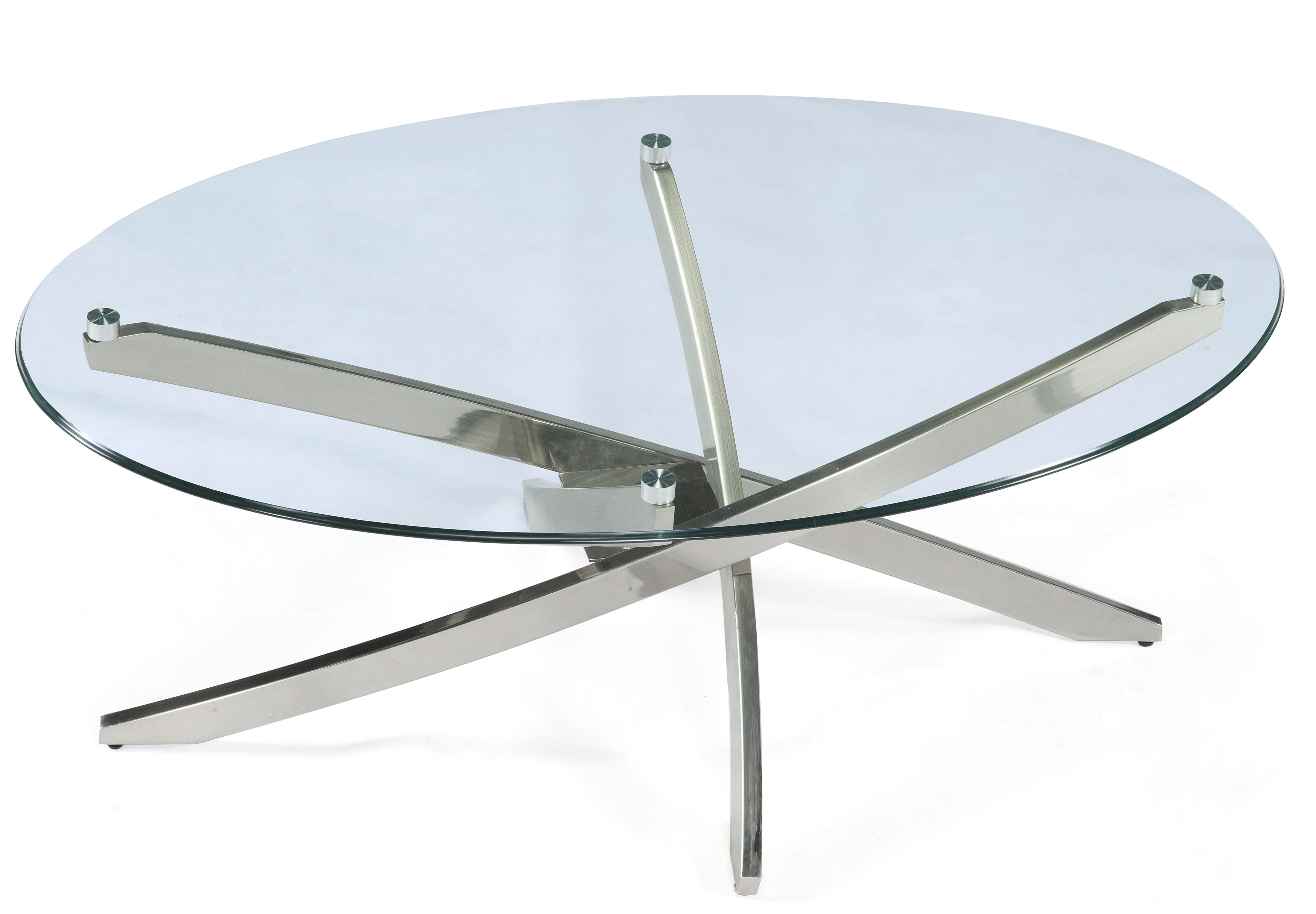 Magnussen Home Zila Oval Cocktail Table With Strut Base And