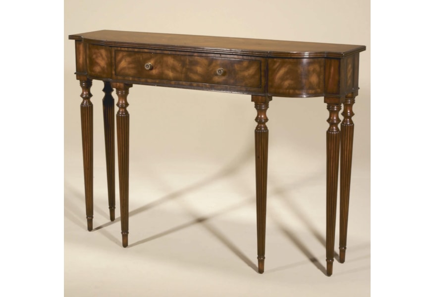 Maitland Smith Console Sofa Tables Aged Regency Finished Mahogany