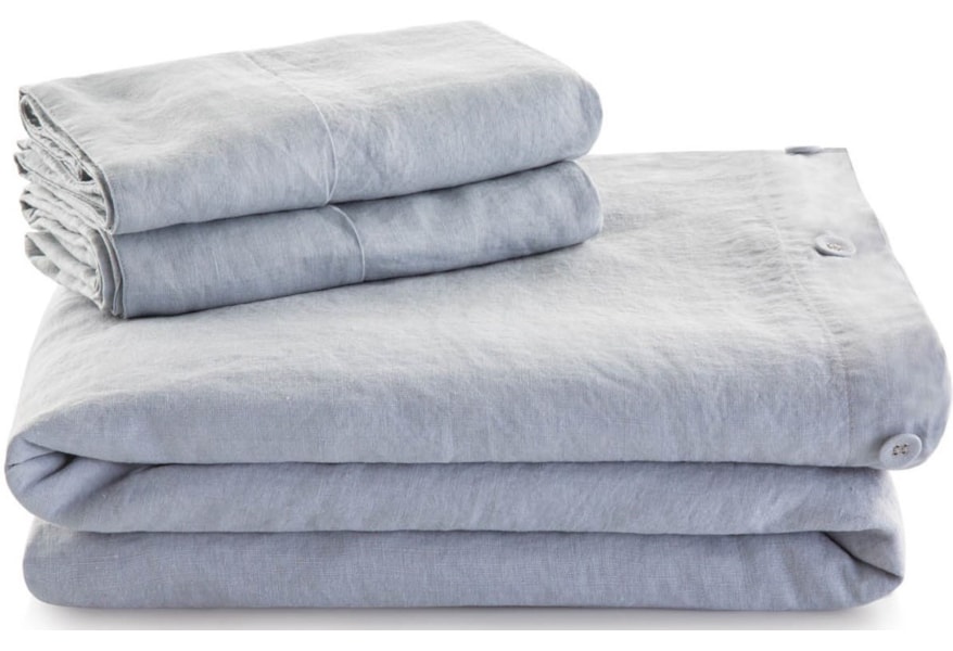 Malouf French Linen Wo162kksmld King 100 French Linen Duvet Set