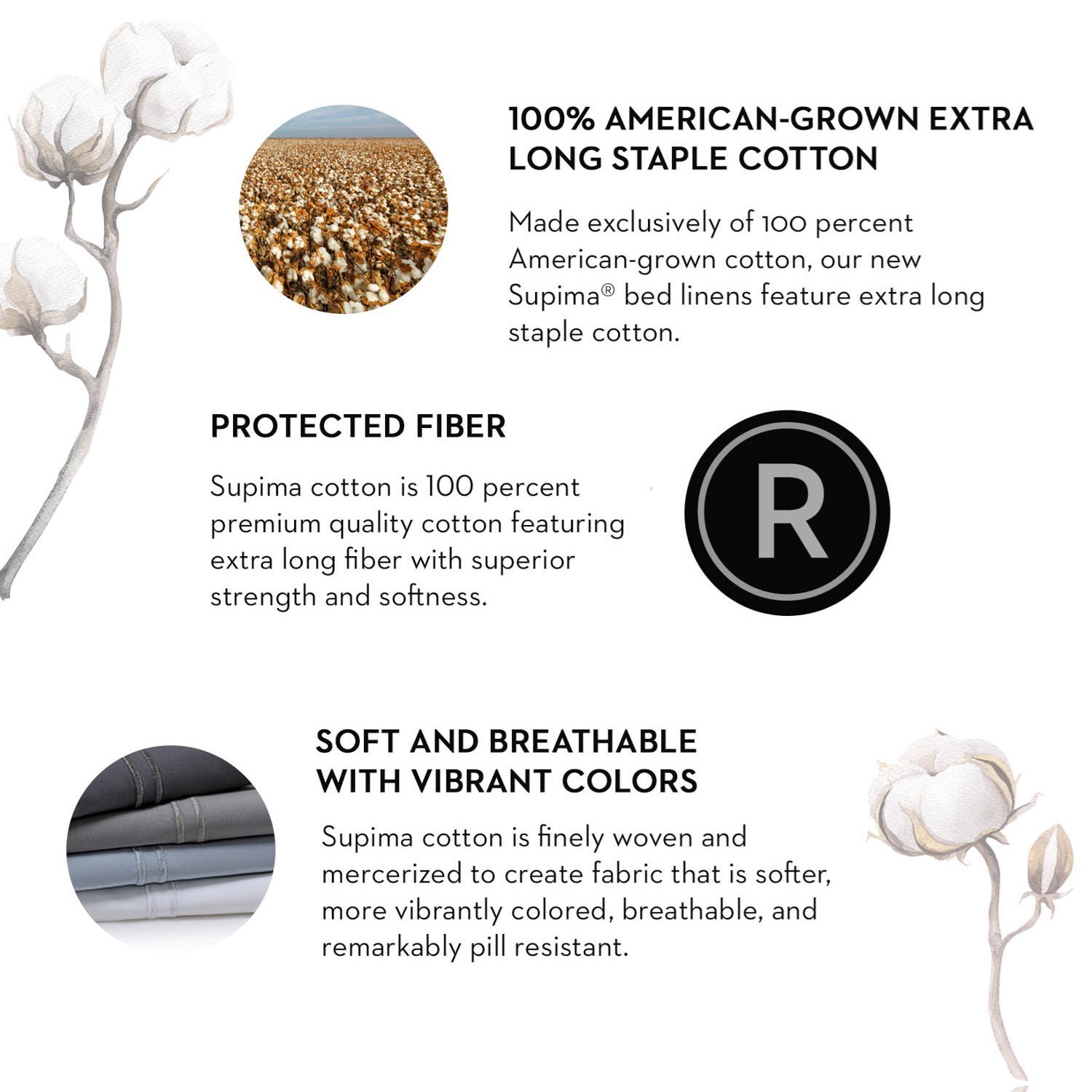 Malouf Supima Cotton White Full Sheet Set Slumberworld Bedding