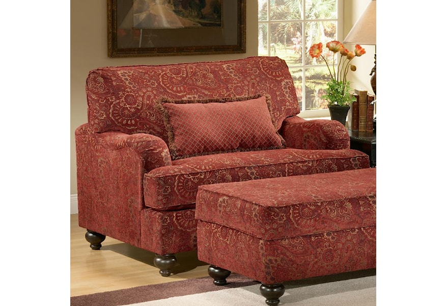 Benchmark Upholstery Carlton Upholstered Chair A Half With Deep