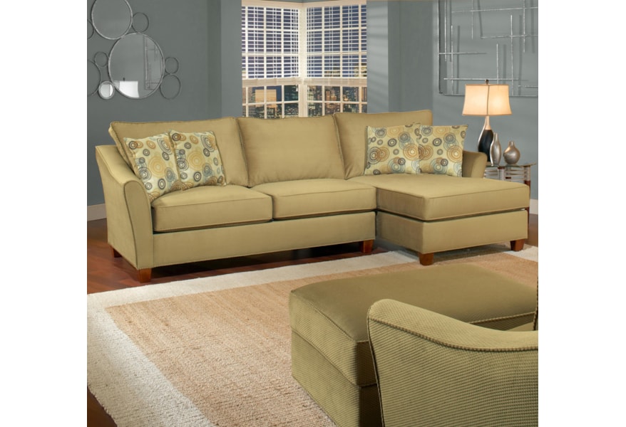 Belfort Essentials Fleetwood 3 Seat Sectional Sofa With Right Fleetwood 3 Seat Sectional Sofa