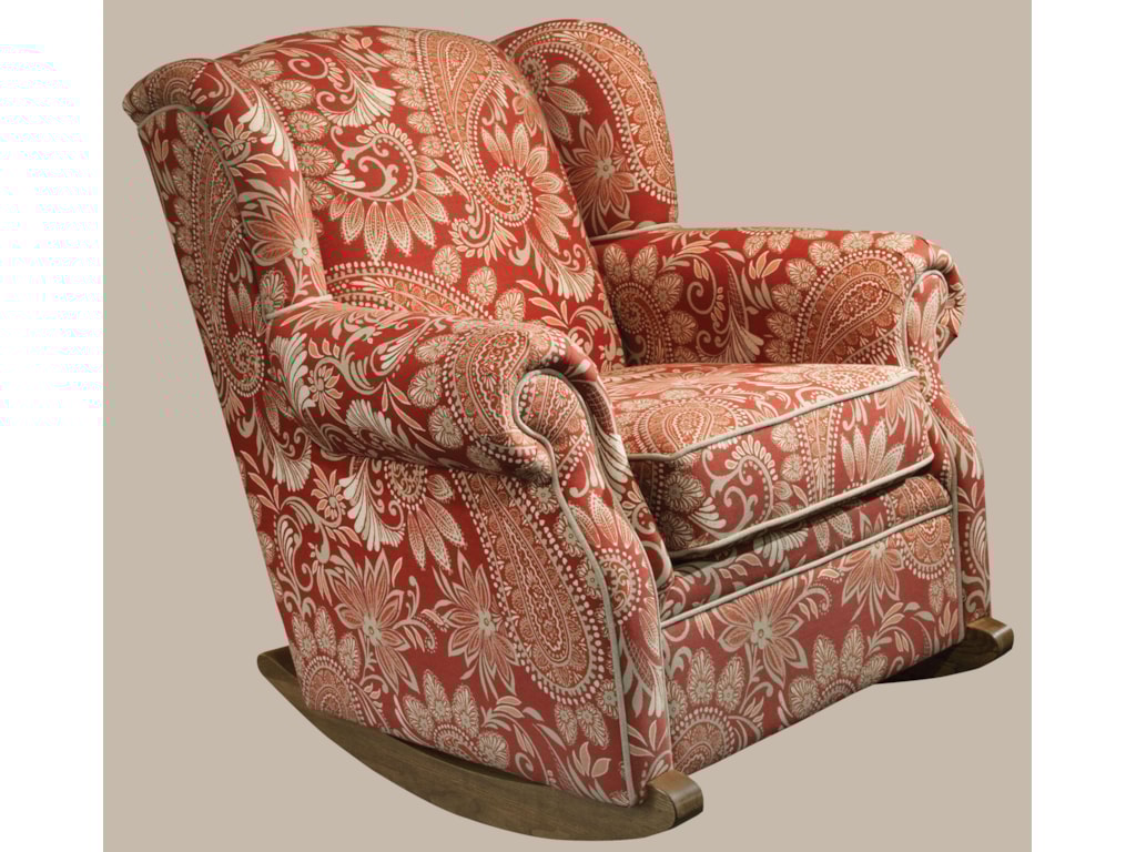 Marshfield Somerset Casual Wing Back Rocker Chair Conlin S Furniture Upholstered Rocker