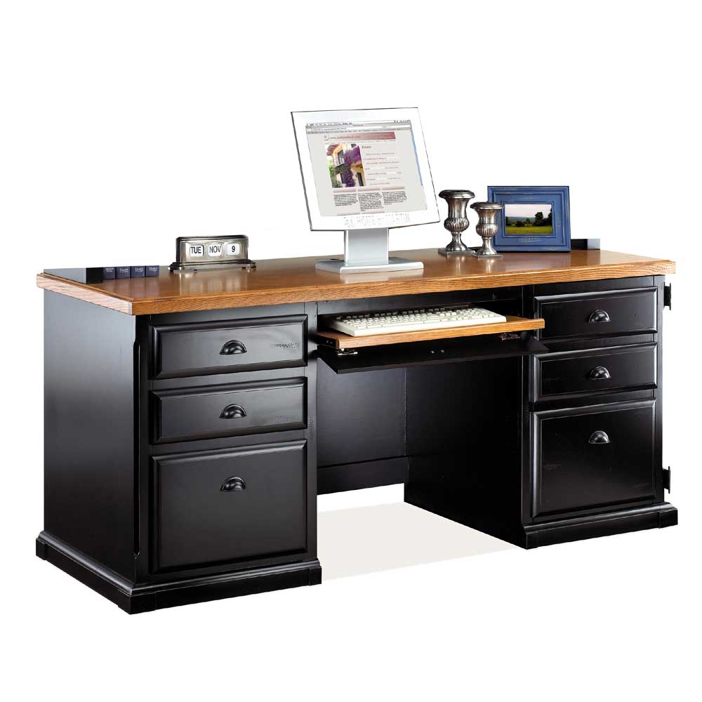 Kathy Ireland Home By Martin Southampton Computer Credenza With Keyboard Pull Out Drawer Reeds Furniture Kneehole Credenzas