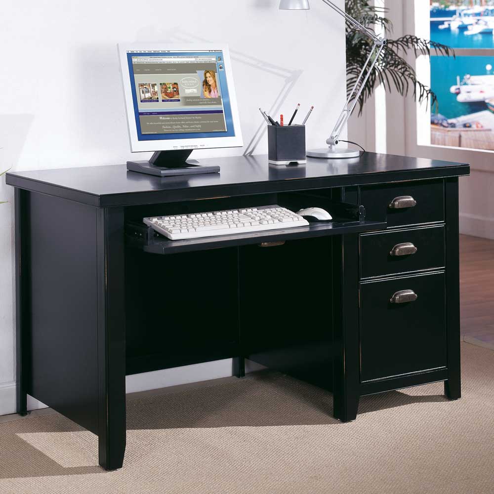 Kathy Ireland Home By Martin Tribeca Loft Single Pedestal Desk