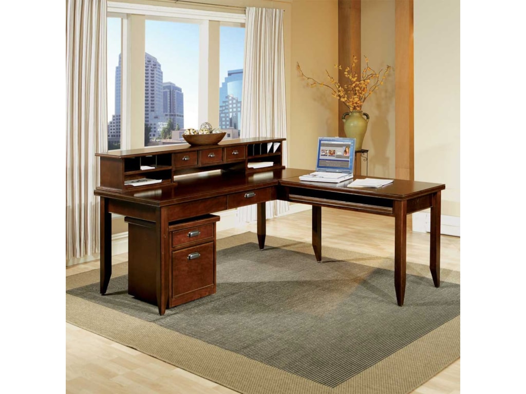 Kathy Ireland Home By Martin Tribeca Loft L Shaped Writing Desk