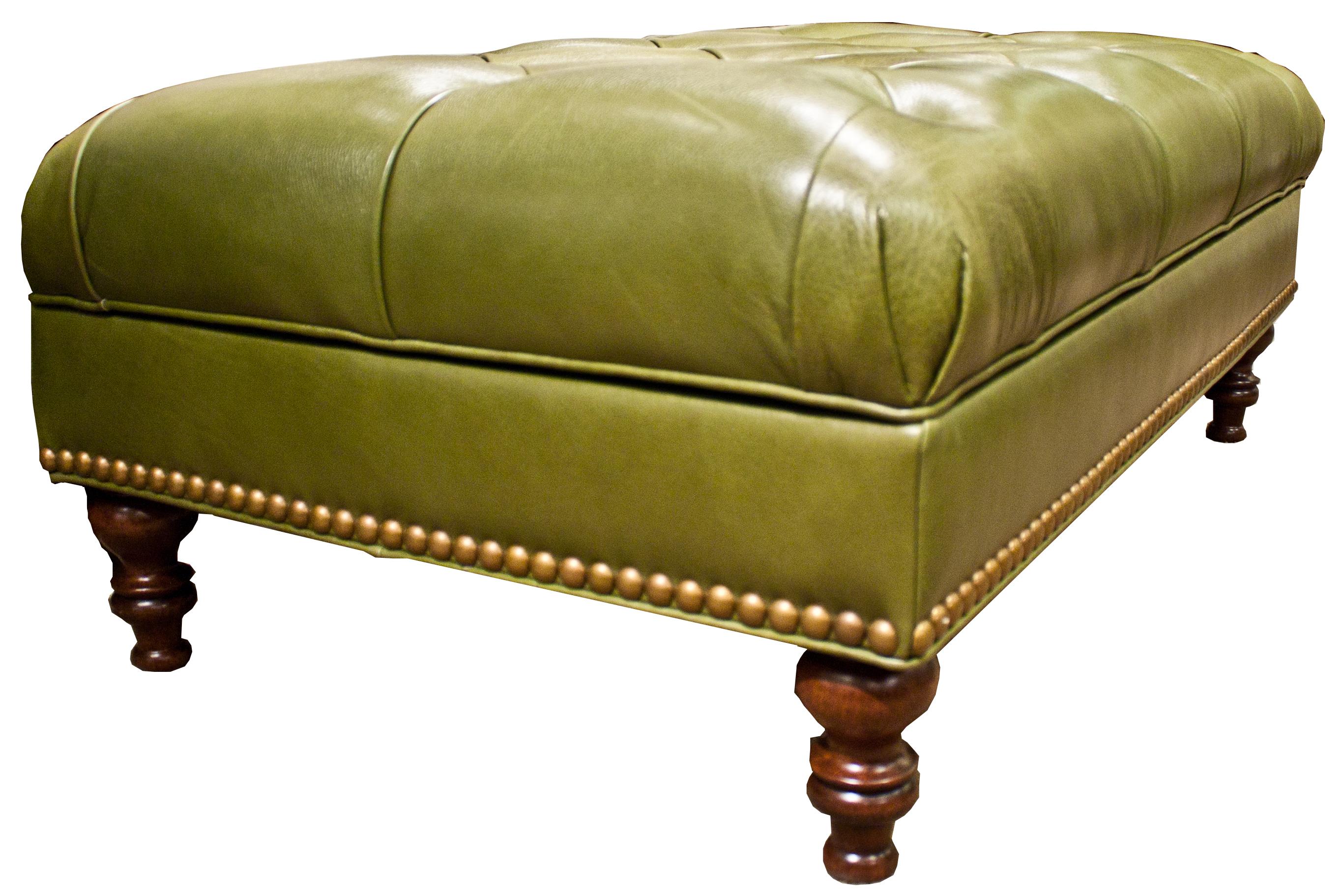 Traditional Leather Storage Ottoman