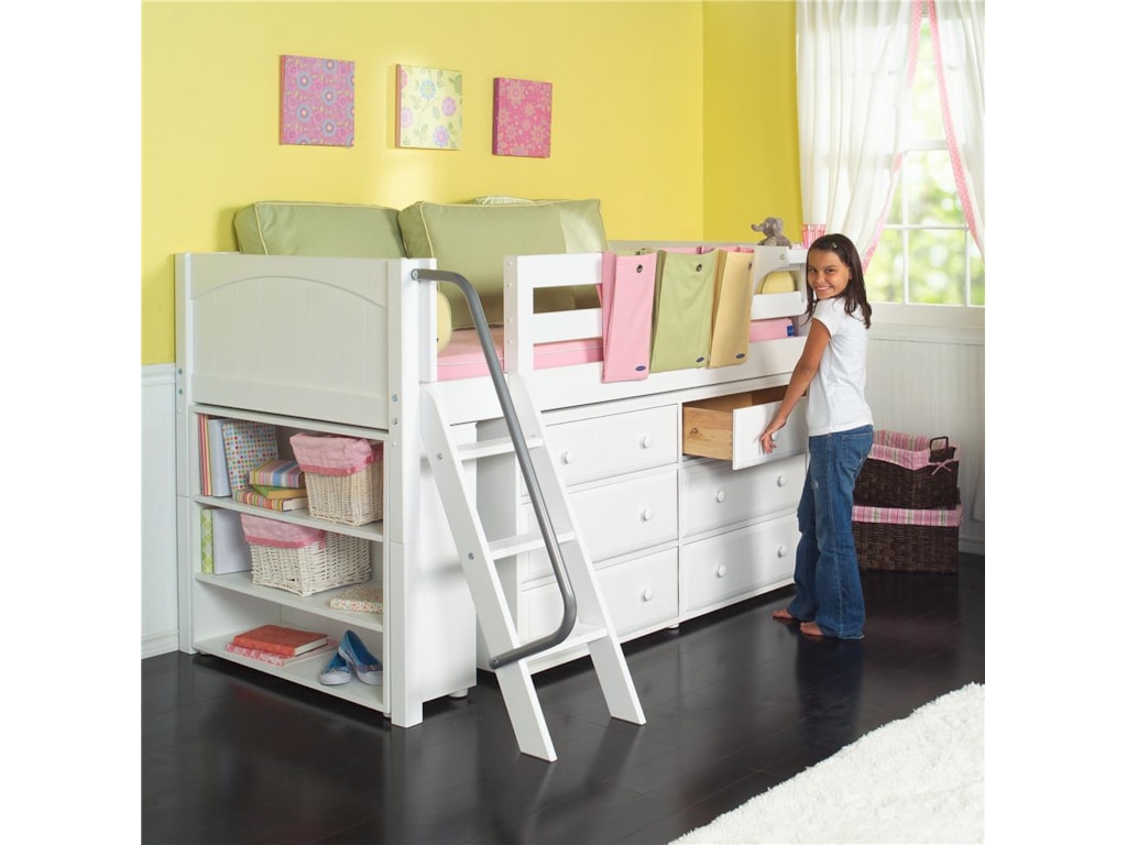Maxtrix Kicks Low Loft Bed With Underbed Storage Wayside