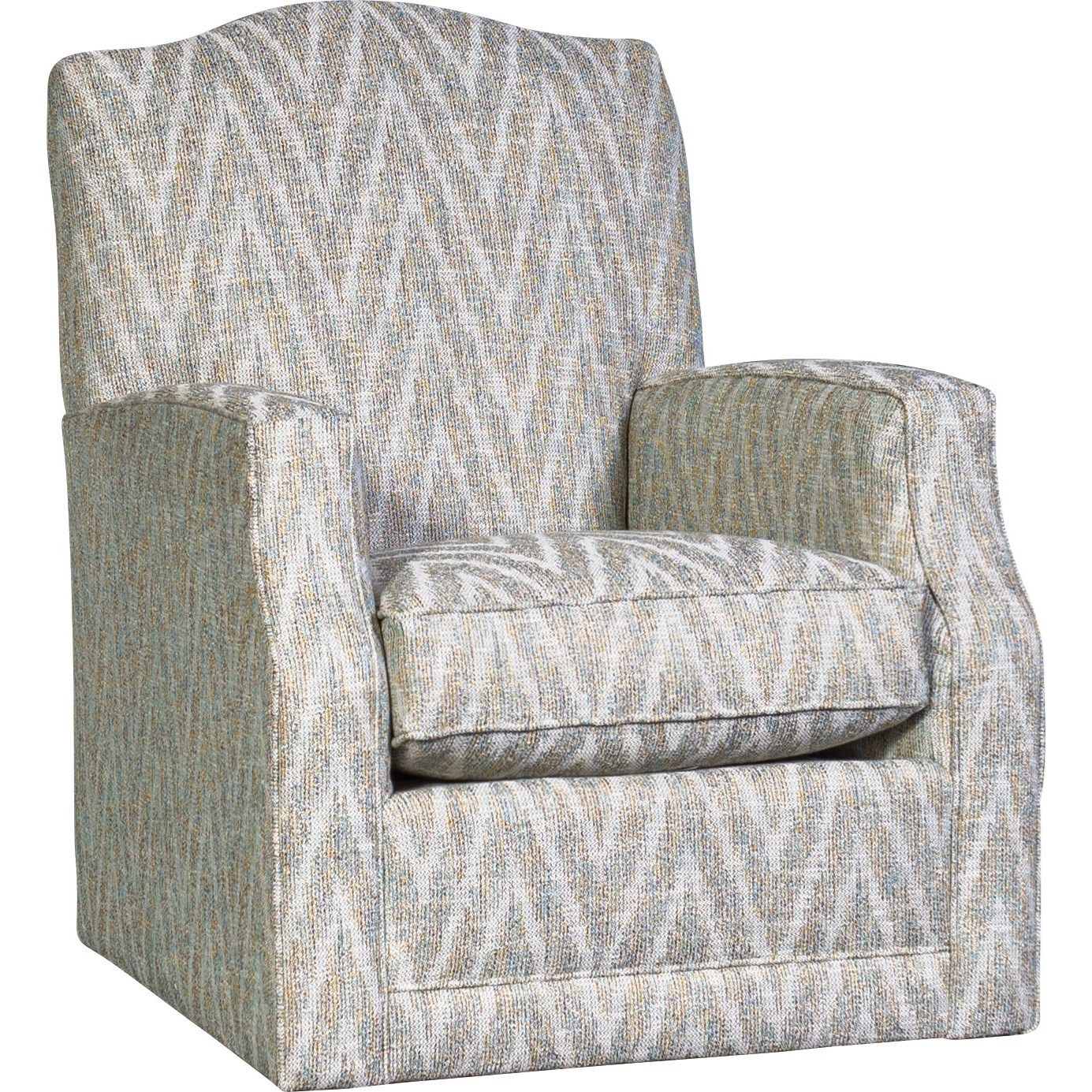Mayo 3100 Casual Swivel Chair With Scooped Track Arms Pedigo Furniture Upholstered Chairs