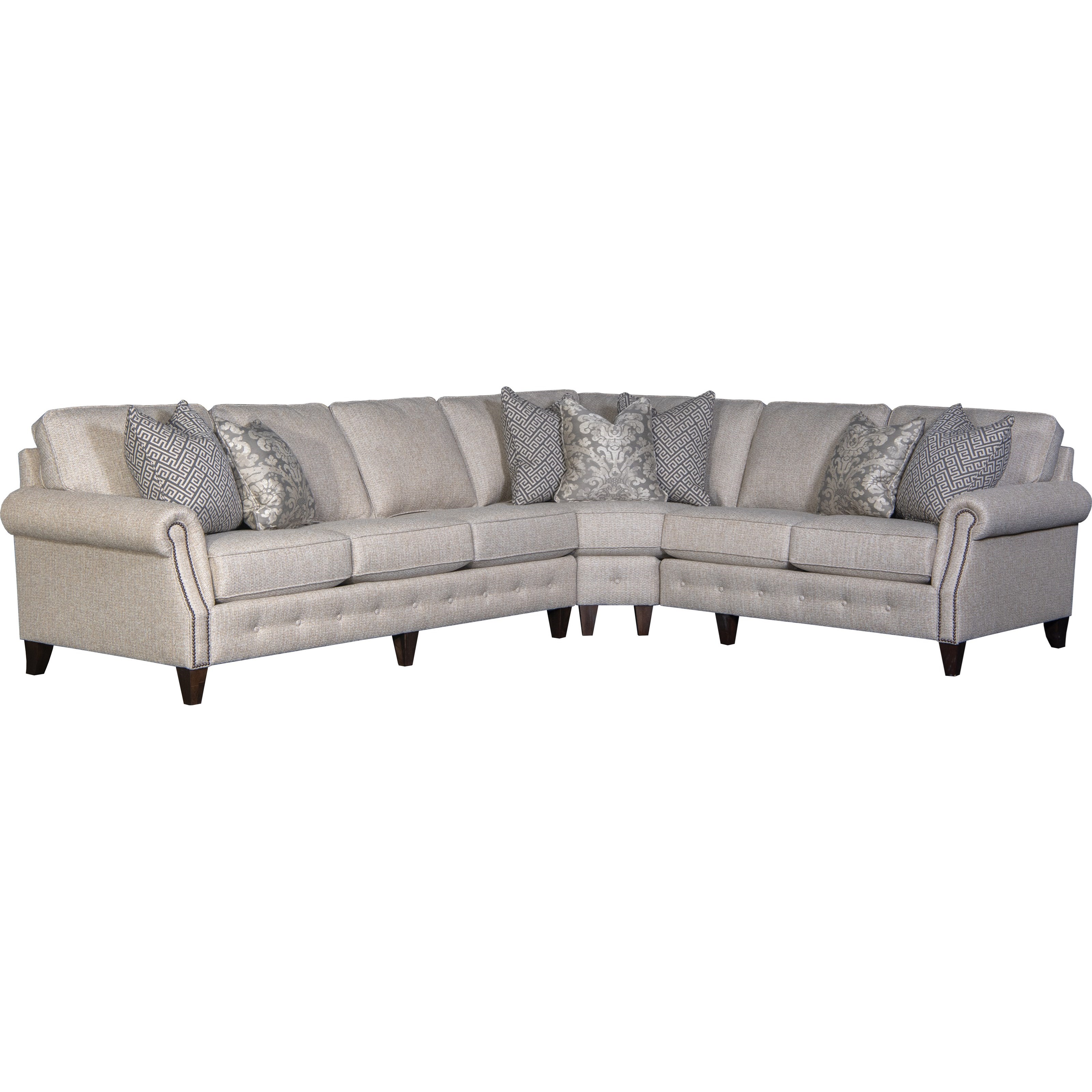 Mayo 4040 Transitional 5 Seat Sectional Sofa With Laf Sofa Pedigo Furniture Sectional Sofas