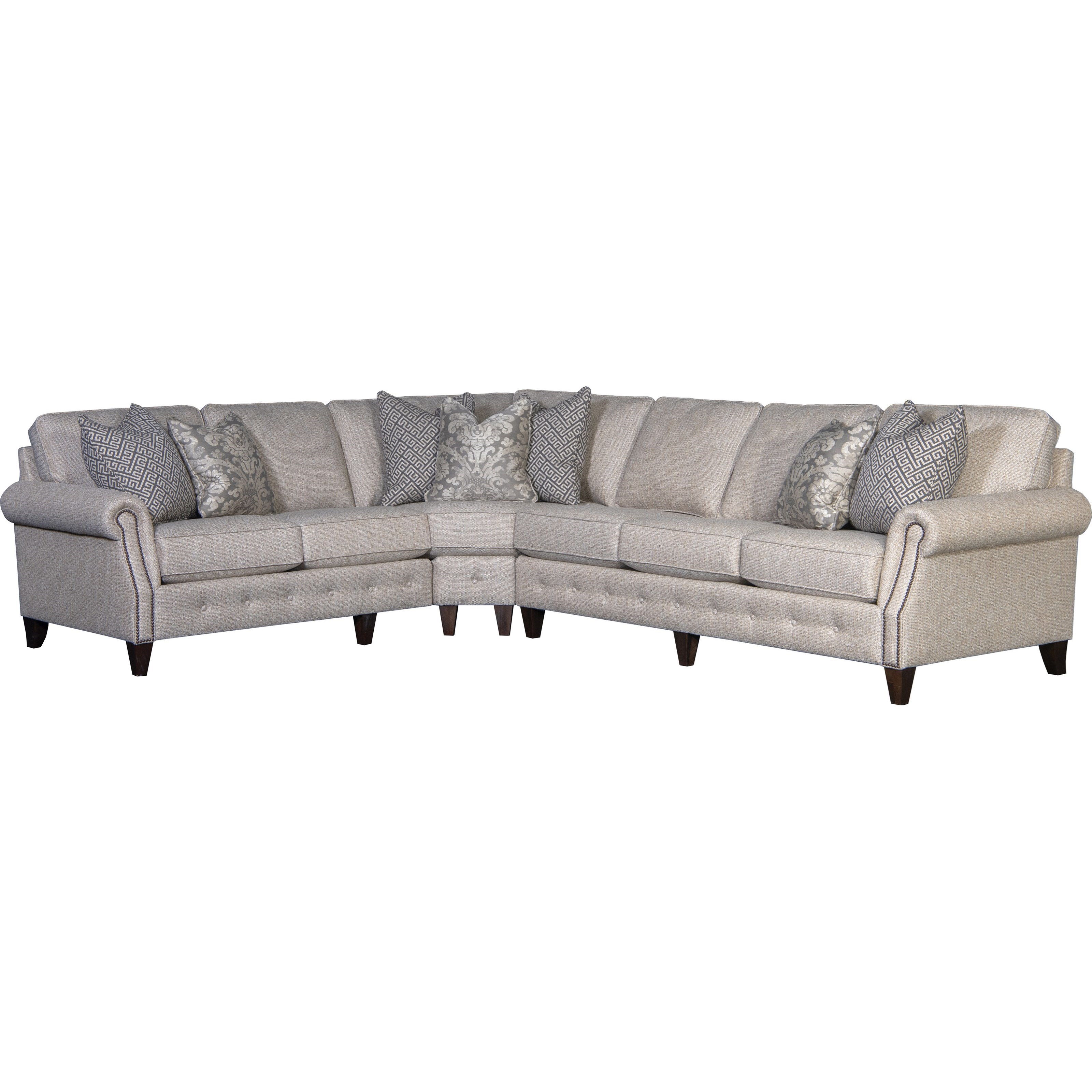 Mayo 4040 Transitional 5 Seat Sectional Sofa With Raf Sofa Pedigo Furniture Sectional Sofas