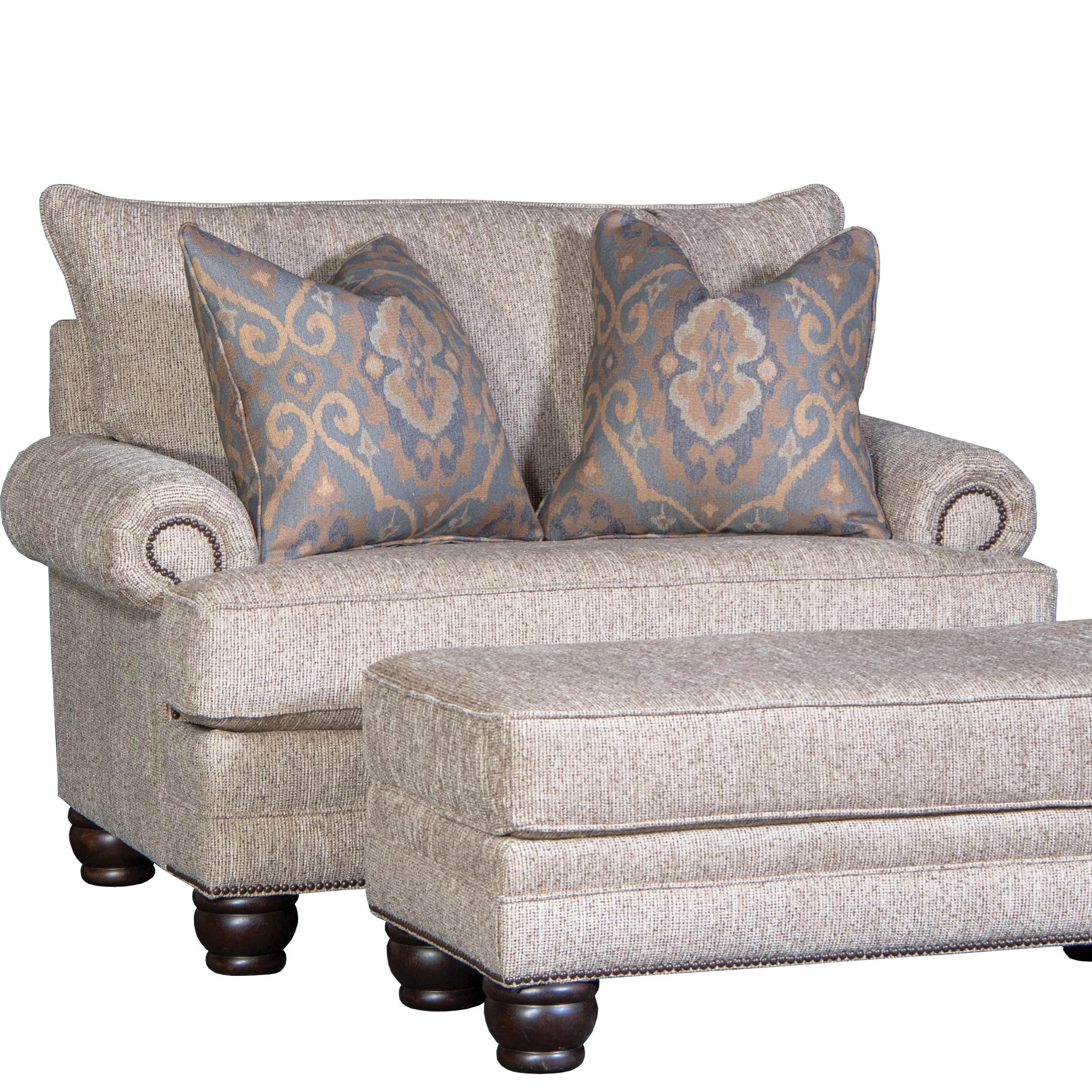 Mayo 5260 Traditional Oversized Chair With Rolled Arms And Loose