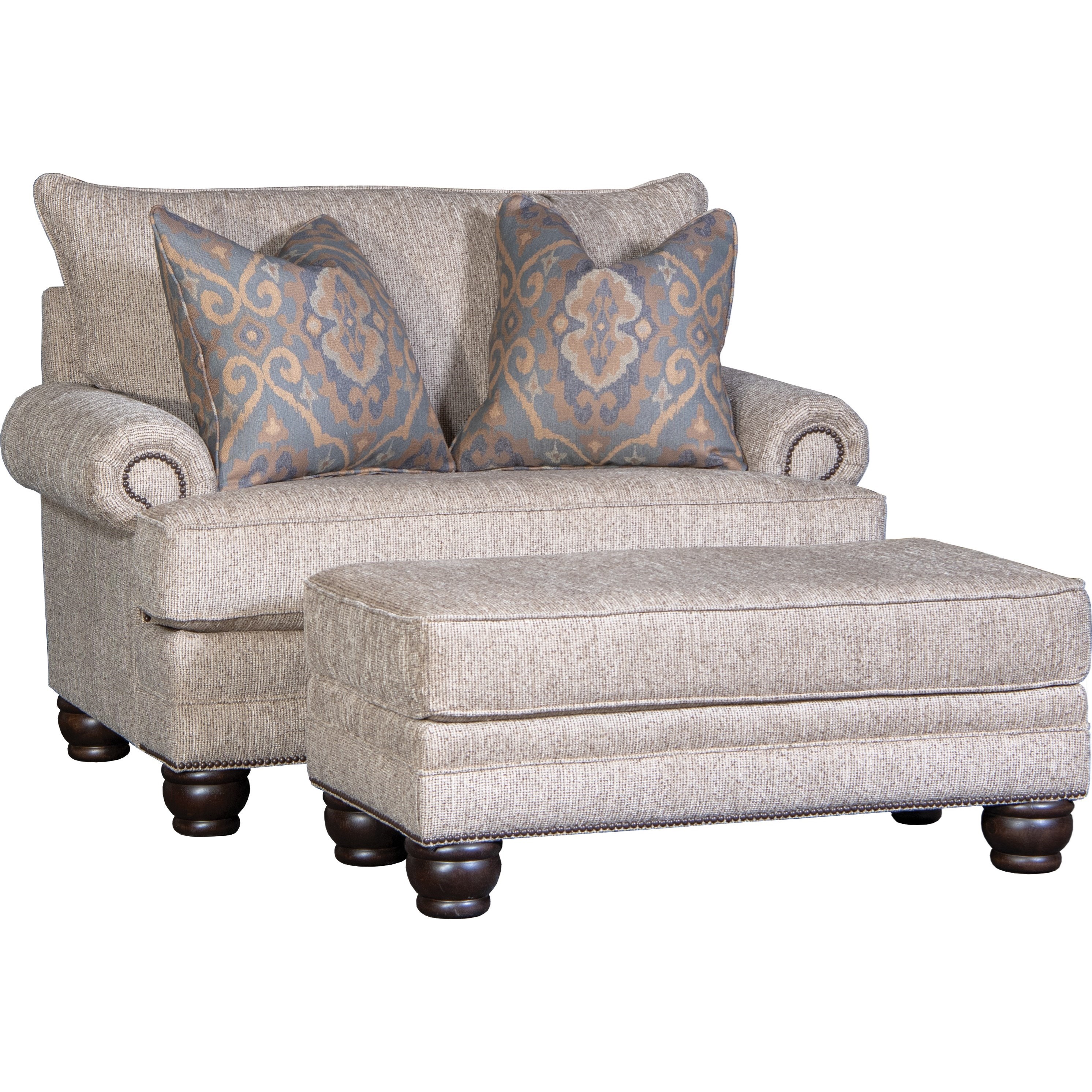 Mayo 5260 Traditional Oversized Chair With Rolled Arms And Loose