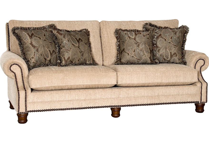 Mayo 5790 Traditional Sofa With Rolled Arms And Nailhead Trim