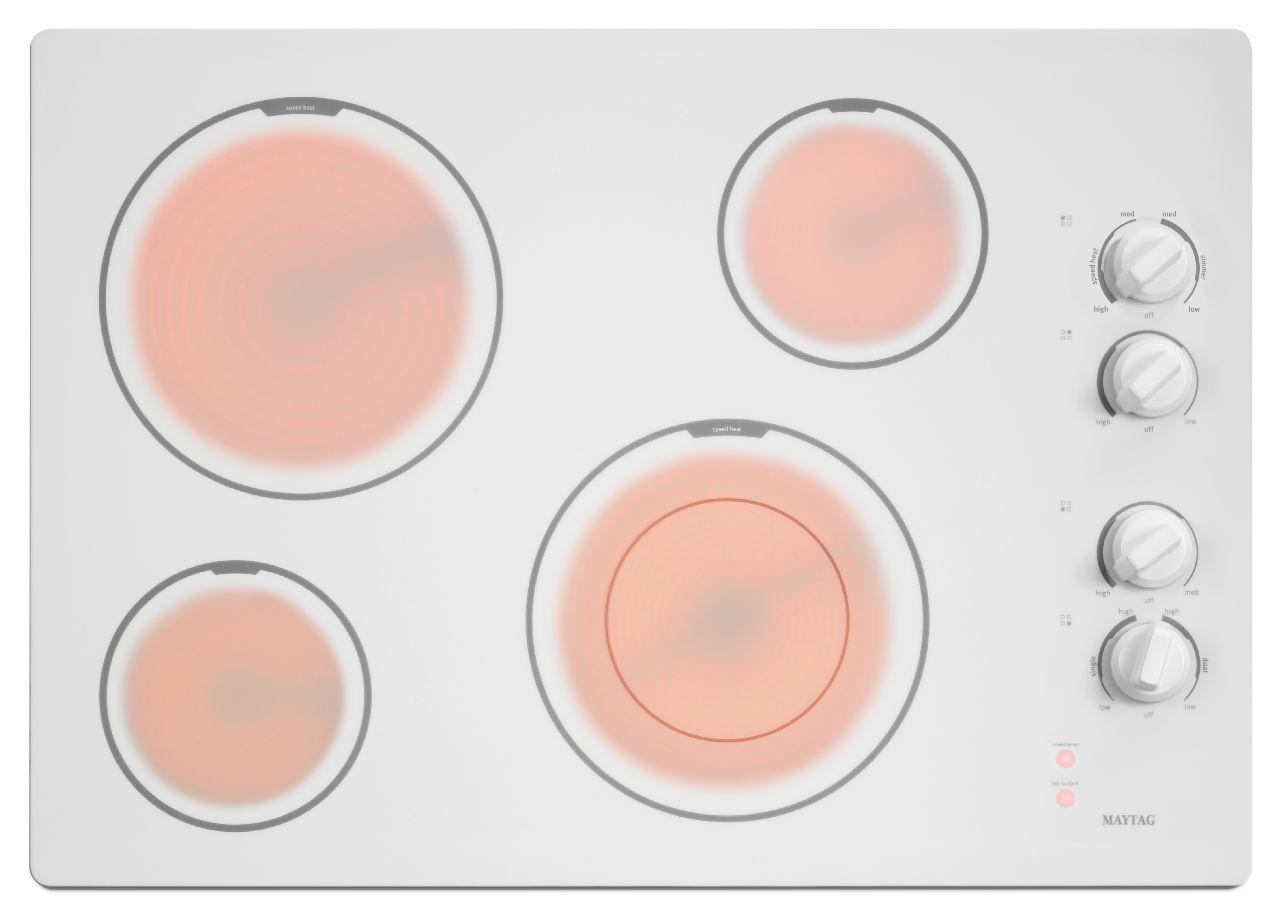 Maytag 30 Inch Electric Cooktop With Speed Heat Element