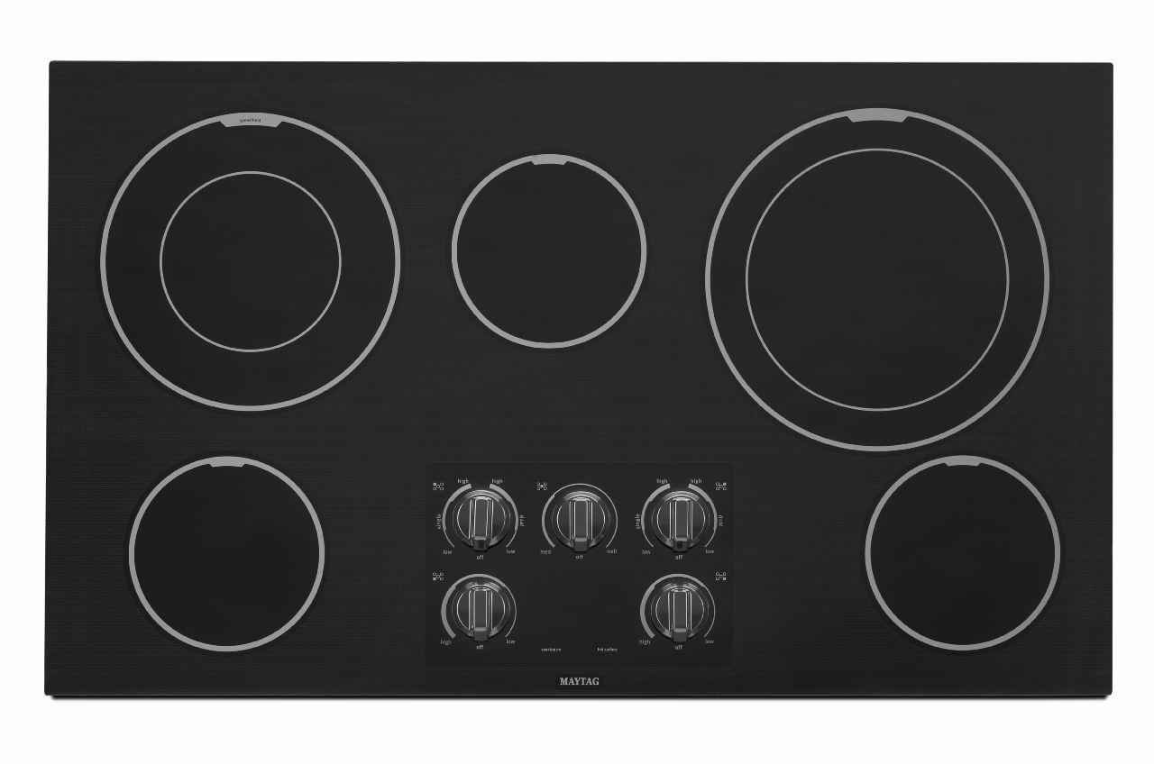 Maytag 36 Inch Electric Cooktop With Two Dual Choice Elements