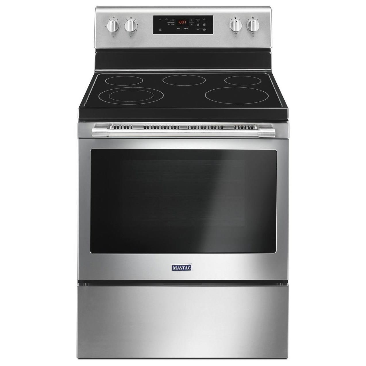 Maytag 30 Inch Wide Electric Range With Shatter Resistant Cooktop