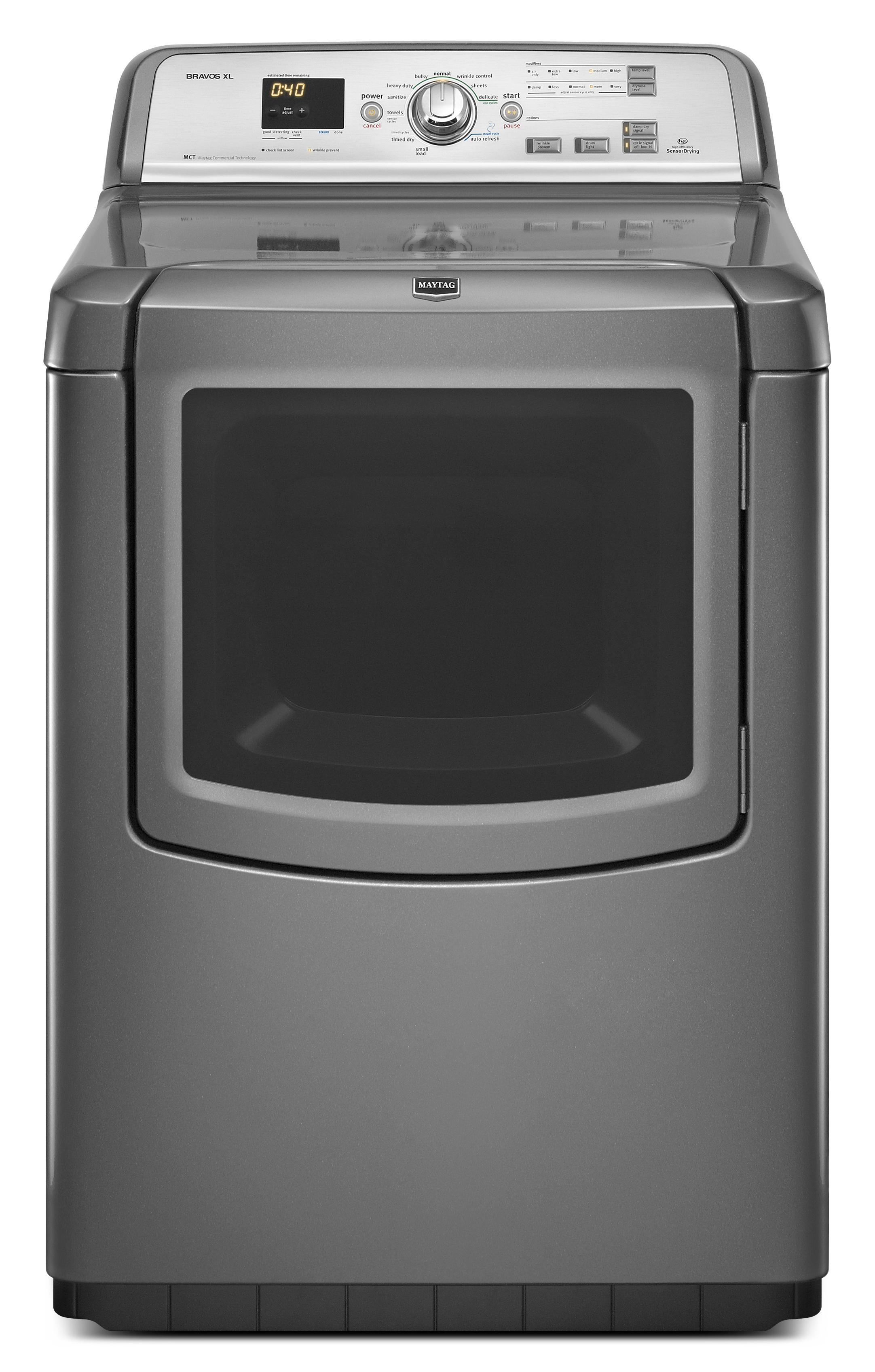 Maytag 7 3 Cu Ft Bravos Xl High Efficiency Gas Steam Dryer Pedigo Furniture Dryer Gas Match Front Load