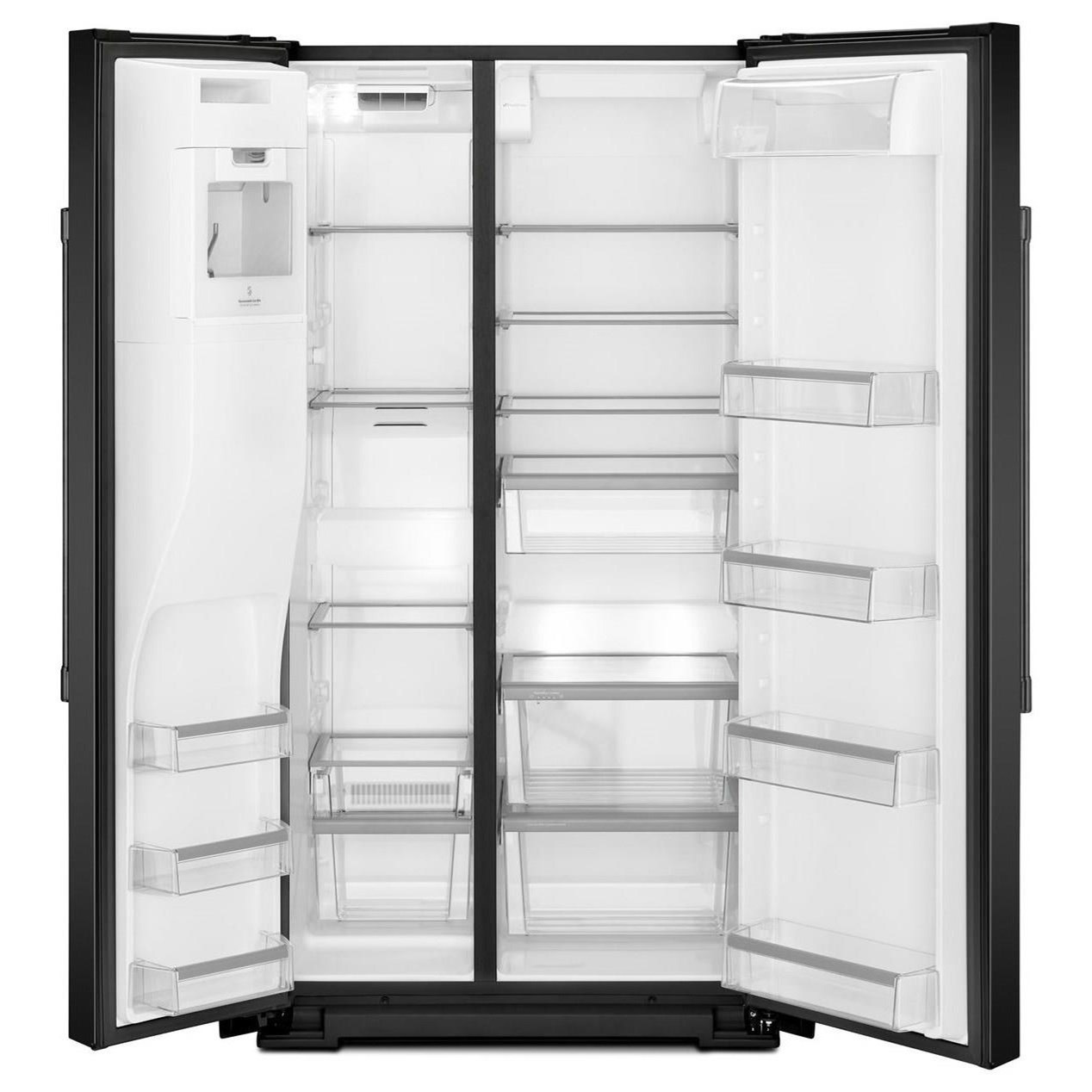 Maytag 36 Inch Wide Side By Side Refrigerator With External Ice And Water 26 Cu Ft Pedigo Furniture Refrigerator Side X Side With Dispenser