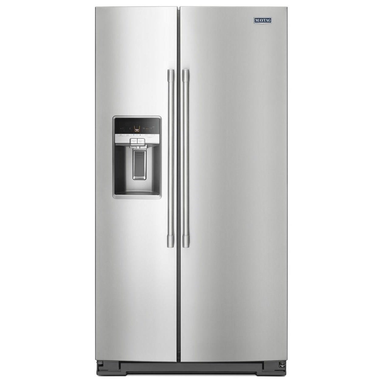 Maytag Mss26c6mfz 36 Inch Wide Side By Side Refrigerator With External Ice And Water 26 Cu Ft Furniture Fair North Carolina Refrigerator Side X Side With Dispenser