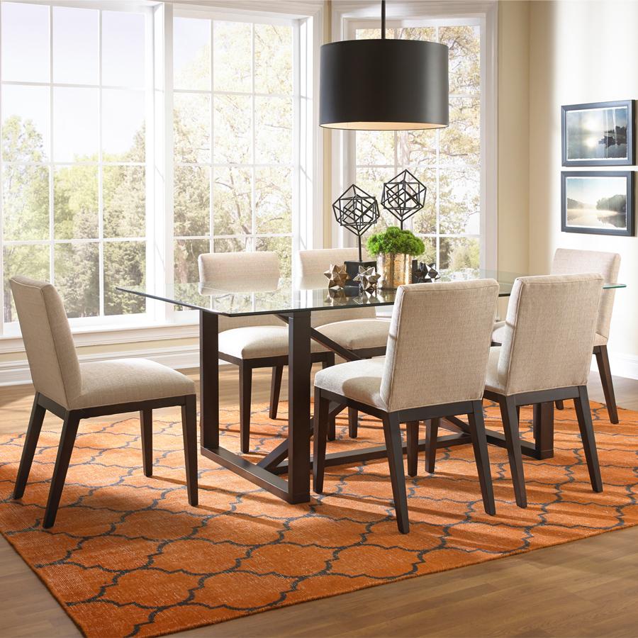 Bemodern Argo Contemporary Dining Set Belfort Furniture Dining 7 Or More Piece Set