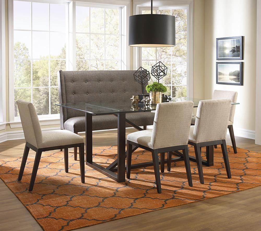 Bemodern Argo Rectangular Dining Table With Glass Top Belfort Furniture Dining Room Table