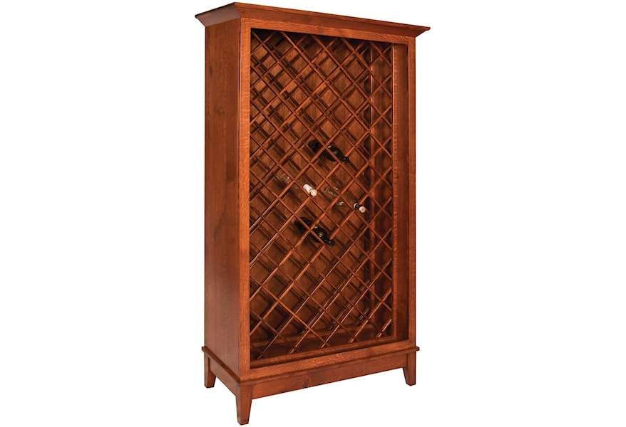 Meadow Lane Wood Canterbury Transitional Wine Cabinet With Wine