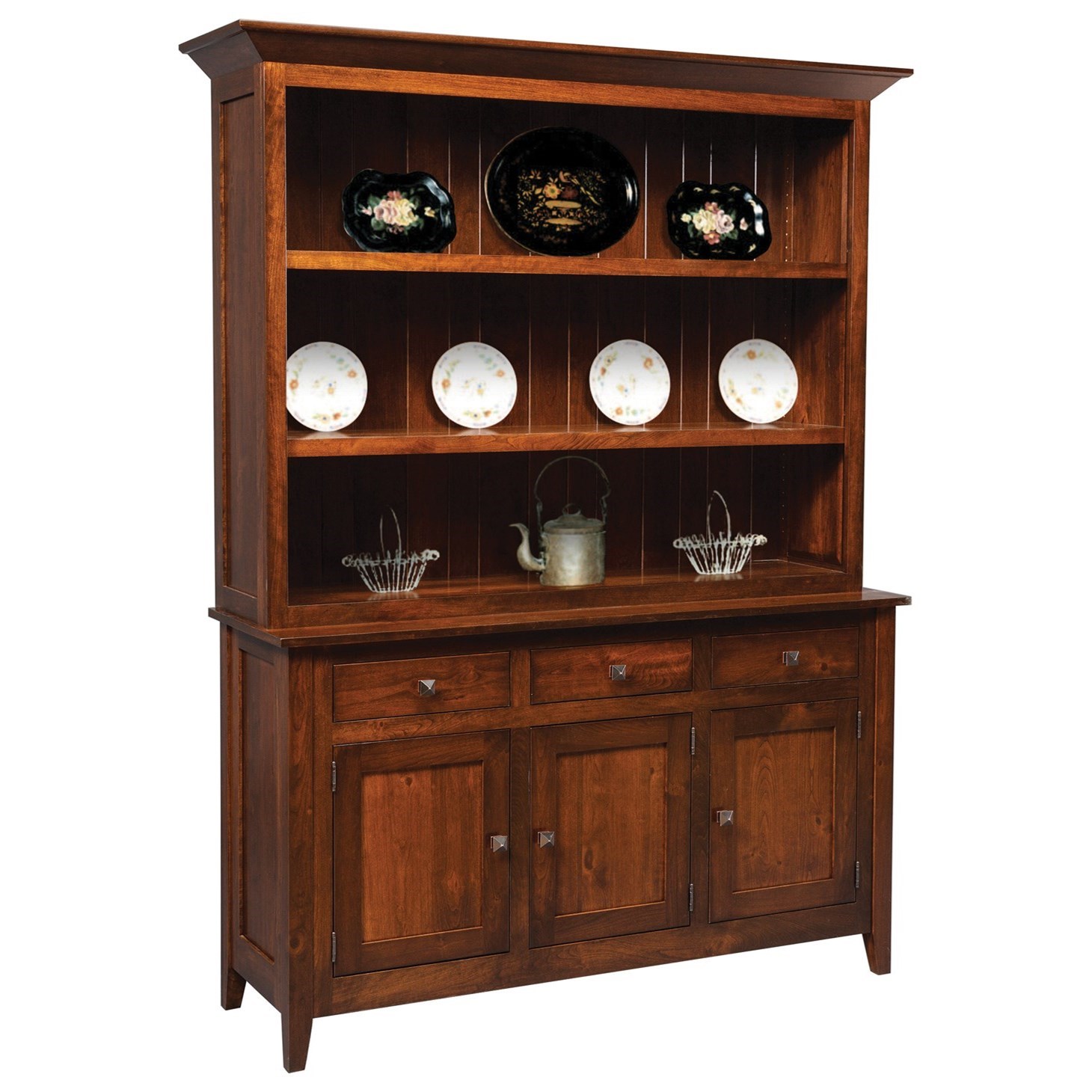 Meadow Lane Wood Settlers Ridge Transitional Buffet With Hutch And