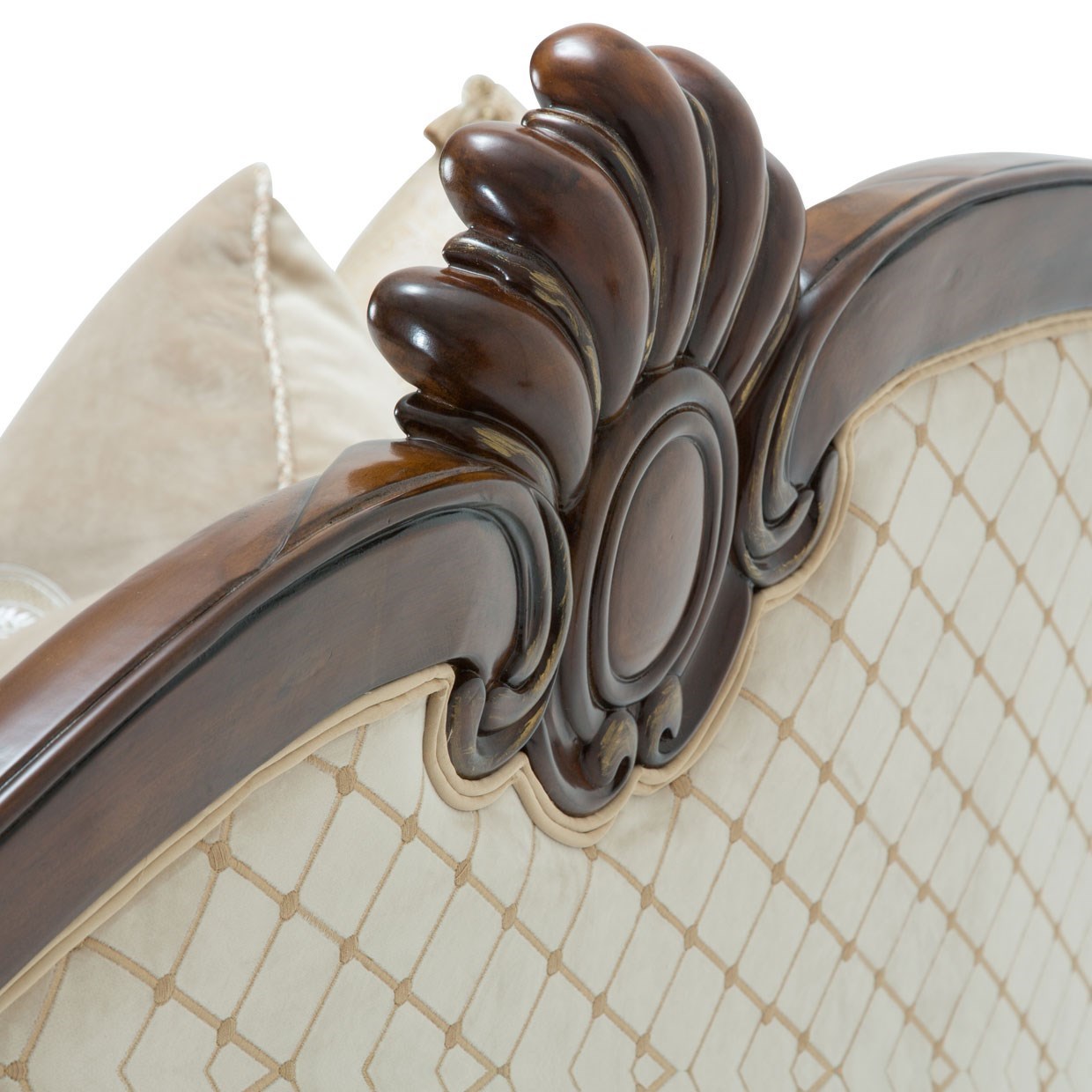 Michael Amini Bella Veneto Traditional Love Seat With Intricately Carved Wood Trim Rooms For Less Loveseats